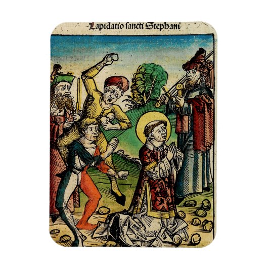Heiliger Stephanus der Protomärtyrer Feine Kunst-I Magnet (Vertikal)