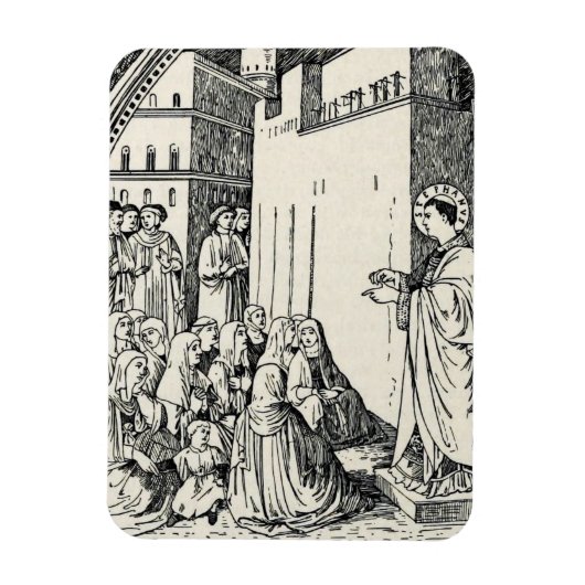 Heiliger Stephanus der Protomärtyrer Feine Kunst I Magnet (Vertikal)