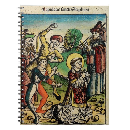 Heiliger Stephanus der Protomärtyrer Feine Kunst-I Notizblock (Vorderseite)