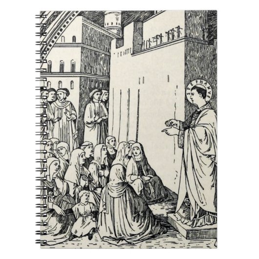 Heiliger Stephanus der Protomärtyrer Feine Kunst-I Notizblock (Vorderseite)
