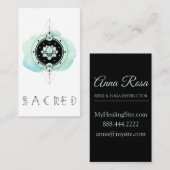 Heiliger Symbol-Mond *~* Lotuss zum Nirwana Visitenkarte (Vorne/Hinten)