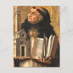 Heiliger Thomas von Aquin Theologe und Philosoph Postkarte