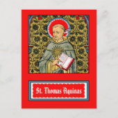 Heiliger Thomas von Aquin (VVP 002) Postkarte (Vorderseite)