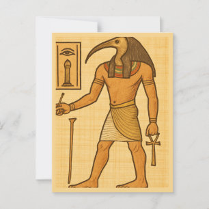 Heiliger Thoth Göttliche Weisheit Gott Postkarte