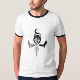 Heiliger Totem Wolf und Adler Traumfänger T-Shirt