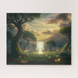 Heiliger unbekannter Gleuchtender Engel im geheimn Puzzle