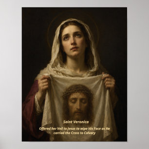 Heiliger Veronika-Kunstprint - Heiliges Antlitz Je Poster