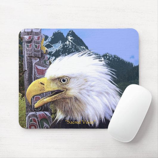 Heiliger Voice Bald Adler & Totem Pole Maus Pad Mousepad (Mit Mouse)