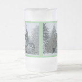 Heiliger Winter Mattglas Bierglas (Mittel)