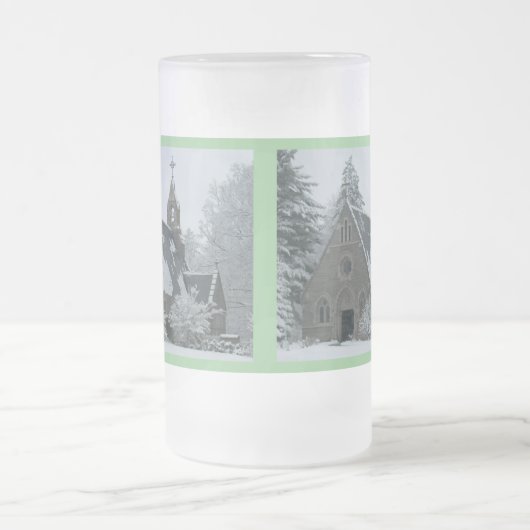 Heiliger Winter Mattglas Bierglas (Mittel)