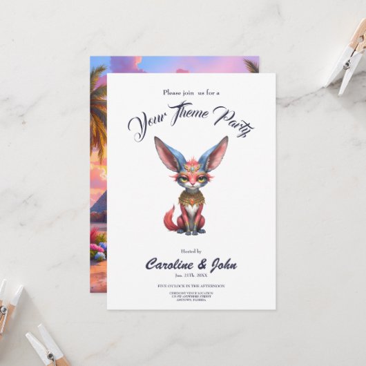 Heiliger Wüstenhüter Einladung (Vorderseite/Rückseite Beispiel)