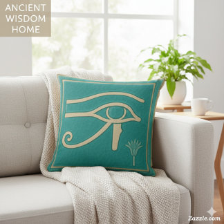 Heiliges Auge des Horus Antike Schutzkunst Kissen