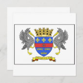 Heiliges Barthelemy Flagge Einladung (Vorne/Hinten)