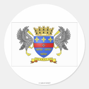 Heiliges Barthelemy Flagge Runder Aufkleber
