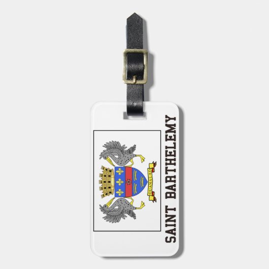 Heiliges Barthelemy Gepäckanhänger (Vorderseite vertikal)