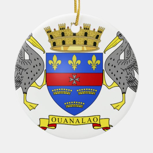 Heiliges Barthelemy Keramik Ornament (Vorne)