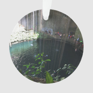 Heiliges blaues Cenote, Ik Kil, Mexiko-Verzierung Ornament
