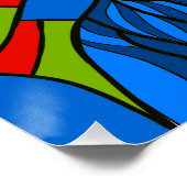 heiliges Bleiglasdesign Procreate Handzeichnung  Poster (Ecke)