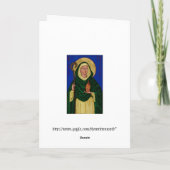 Heiliges Brigid mit heiligem Feuer Karte (Rückseite)