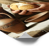 Heiliges Brot: Jesus’ Liebesgeste Poster (Ecke)