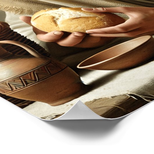 Heiliges Brot: Jesus’ Liebesgeste Poster (Ecke)