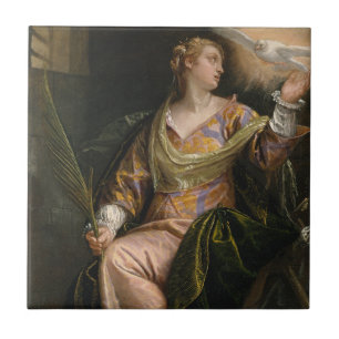 Heiliges Catherine von Alexandria im Gefängnis Fliese