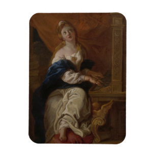 Heiliges Cecilia   c.1700 (Öl auf Papier) Magnet