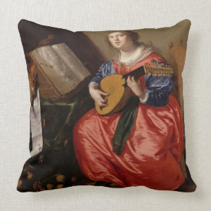 Heiliges Cecilia (Öl auf Leinwand) Kissen