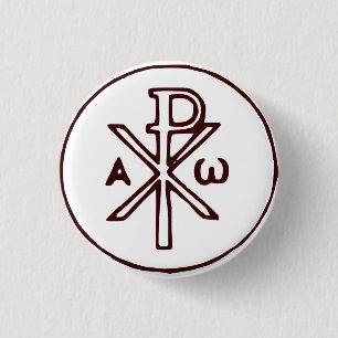 Heiliges Chi-Rho-Christogramm Fine Art Button