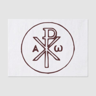 Heiliges Chi-Rho-Christogramm Fine Art Seidenpapier