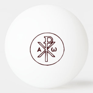 Heiliges Chi-Rho-Christogramm Fine Art Tischtennisball