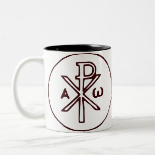 Heiliges Chi-Rho-Christogramm Fine Art Zweifarbige Tasse