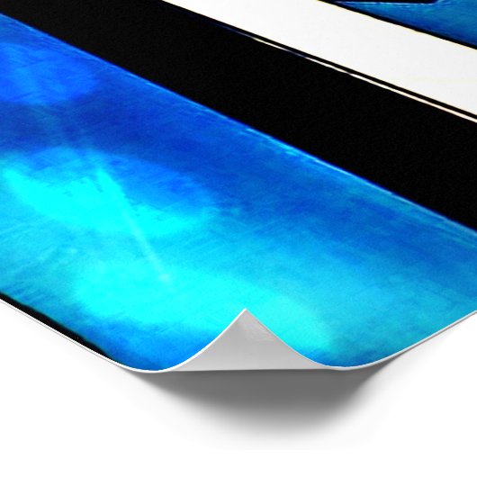 Heiliges Cross Blue Sky Sparkle Poster (Ecke)