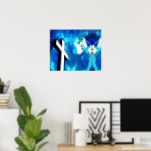 Heiliges Cross Blue Sky Sparkle Poster (Heimbüro)