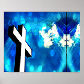 Heiliges Cross Blue Sky Sparkle Poster (Vorne)
