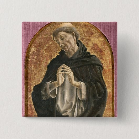 Heiliges Dominic (Tempera auf Platte) Button (Vorderseite)
