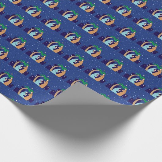 Heiliges Familienativity-Weihnachtschristliches Geschenkpapier (Ecke)