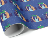 Heiliges Familienativity-Weihnachtschristliches Geschenkpapier (Rolleneckpunkt)