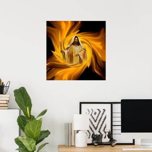 Heiliges Feuer Poster (Heimbüro)