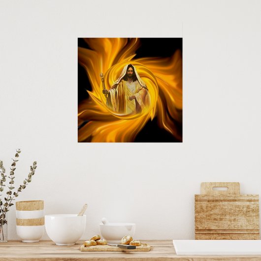 Heiliges Feuer Poster (Küche)