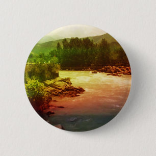 Heiliges Ganga der Ganges nördlich Haridwar Indie Button