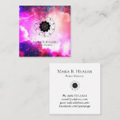 * Heiliges Geometrie-Nebelfleck-Universum-Rosa Quadratische Visitenkarte (Vorne/Hinten)