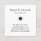 * Heiliges Geometrie-Nebelfleck-Universum-Rosa Quadratische Visitenkarte (Rückseite)