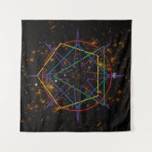 Heiliges Geometrie-Sigil Wandteppich (Vorderseite (Horizontal))
