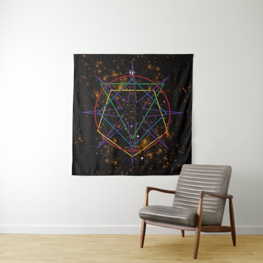 Heiliges Geometrie-Sigil Wandteppich (Beispiel)
