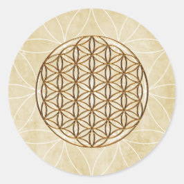 Heiliges Geometrie-Sticker-Pack – Blüte des Lebens Runder Aufkleber