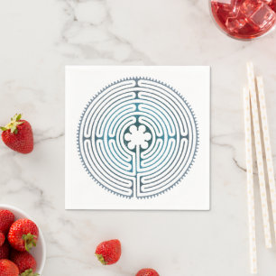 Heiliges Geometrie-Symbol - Chartres-Labyrinth 1 Serviette