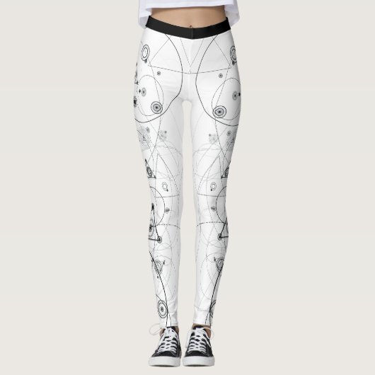 Heiliges Geometriemuster Leggings (Vorderseite)