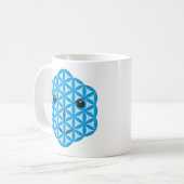 Heiliges Gesicht - Arkturisch, 01 Blau. Kaffeetasse (Vorderseite Links)