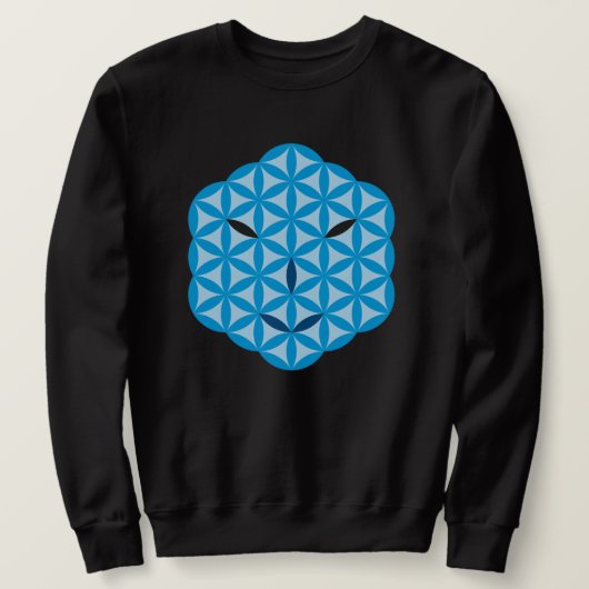 Heiliges Gesicht - Arkturisch, Blau. Sweatshirt (Design vorne)